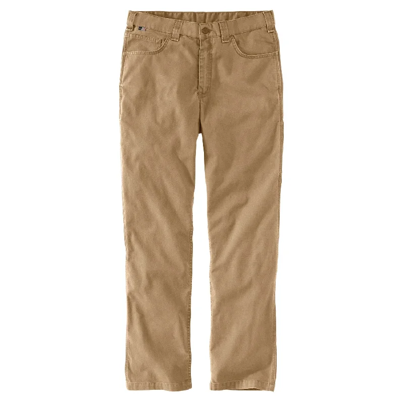 Weekend Specials to Grab Carhartt Men's Flame Resistant Rugged Flex® Relaxed Fit Canvas Pant_Dark Khaki