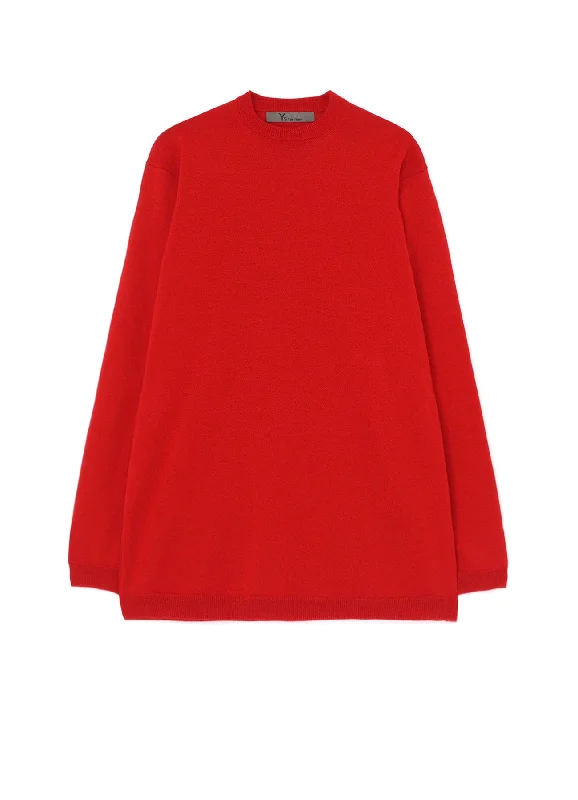 Best Seller 12G JERSEY Y's for men LOGO ROUND NECK KNIT