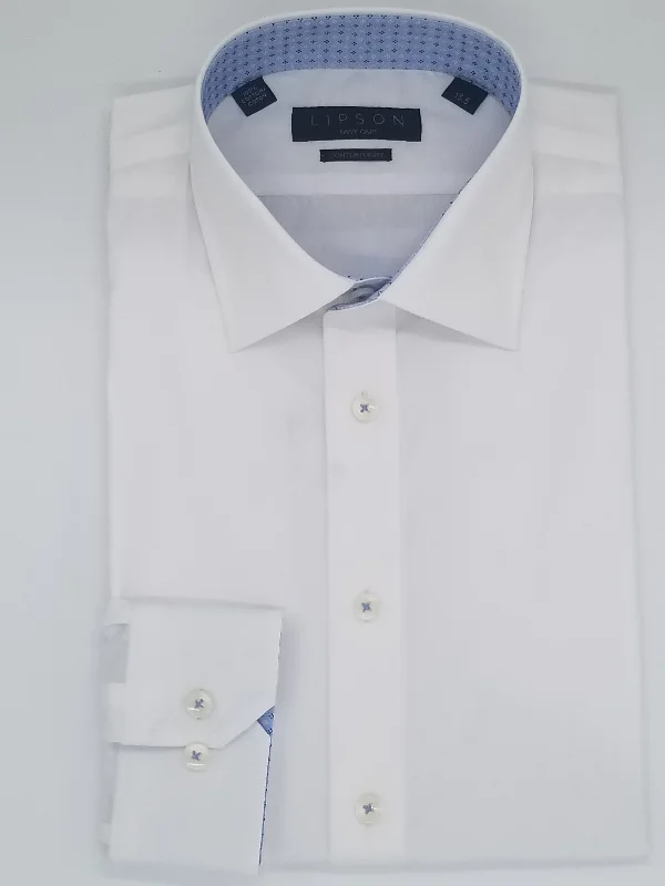 Limited Supply Lipson Easy Care Dress Shirt with contrast collar and cuff N109WH29