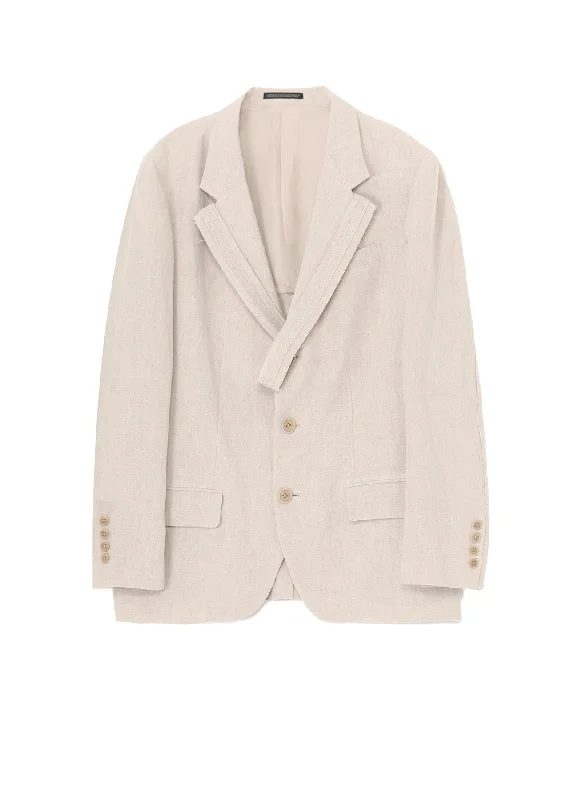 Weekend Bargains to Relish 40 LINEN 3-BUTTONS JACKET WITH DECORATIVE CLOTH