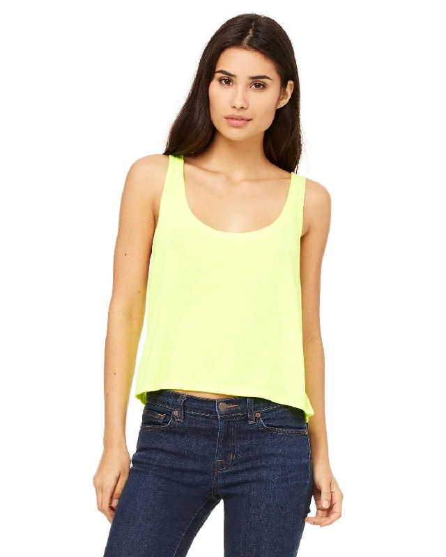 Early Bird Discount Bella+Canvas Ladies Boxy Tank | Neon Yellow