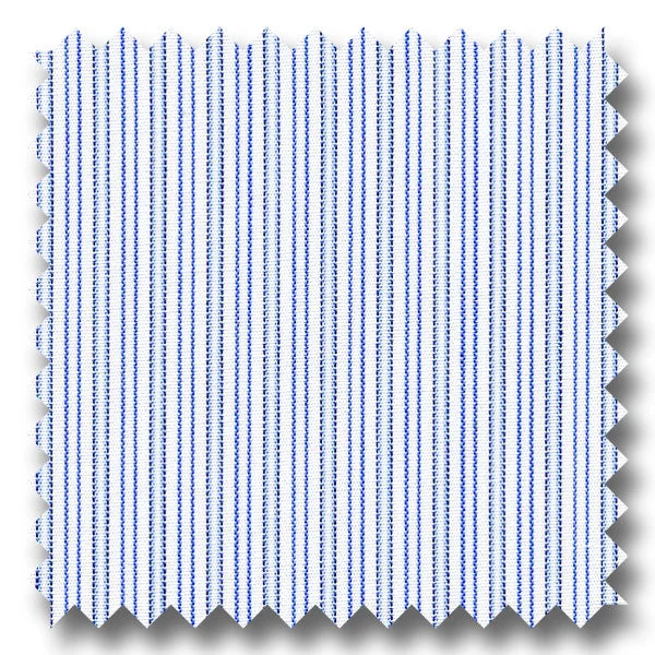 Limited Stock Blue Stripe 200 2Ply Broadcloth - Custom Dress Shirt