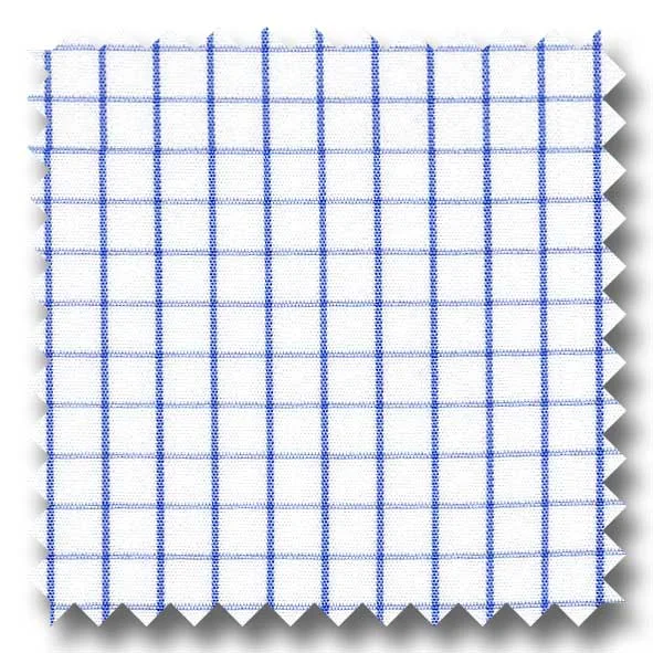 Weekend Specials to Indulge In Blue Check 2Ply Broadcloth - Custom Dress Shirt