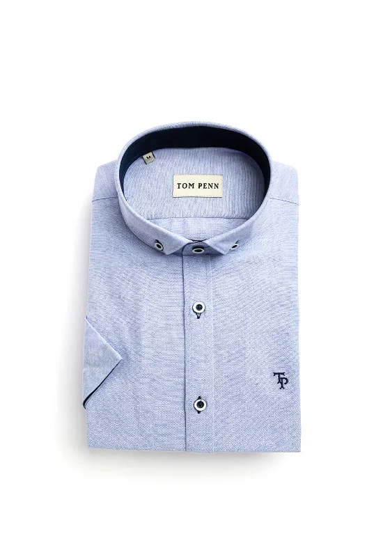 The Best Prices Tom Penn Short Sleeve Shirt, Blue