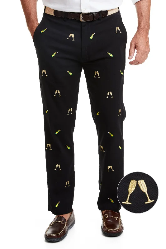 Limited Time Discount Harbor Pant Black with Champagne Toast