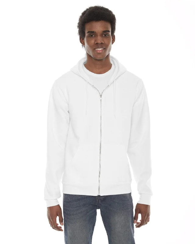 Massive Savings American Apparel Unisex Flex Fleece Zip Hoodie | White