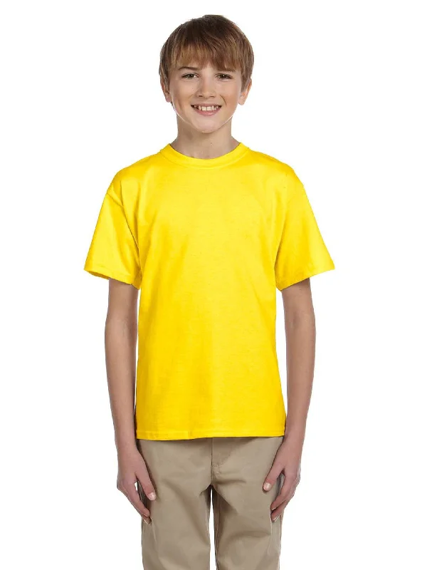 Clearance Event Hanes Youth Heavyweight 50/50 T-Shirts | Heather Brown