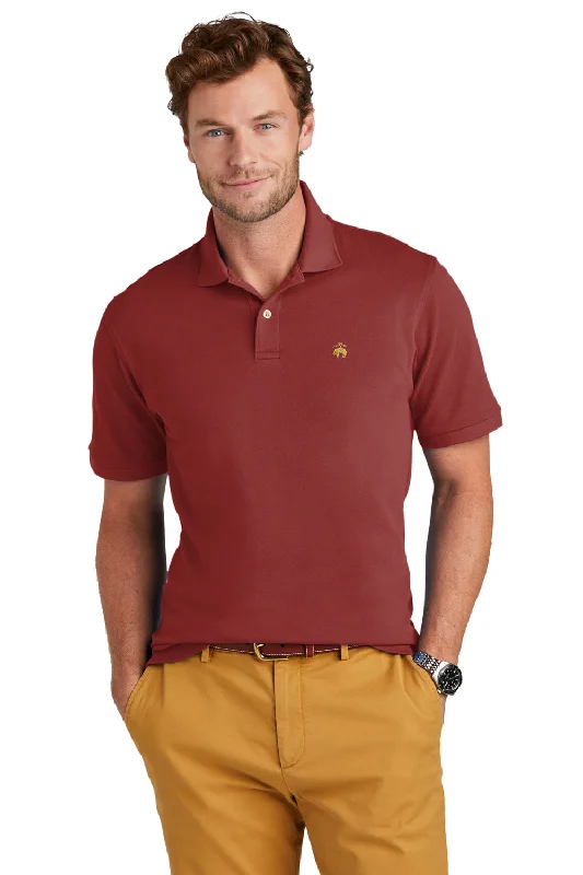 Weekend Savings Sensation Brooks Brothers Mens Short Sleeve Polo Shirt - Rich Red