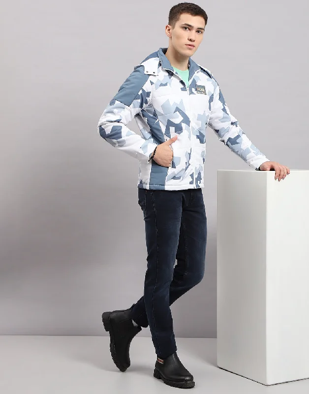 Low Prices Men Multicolor Printed Hooded Full Sleeve Jacket