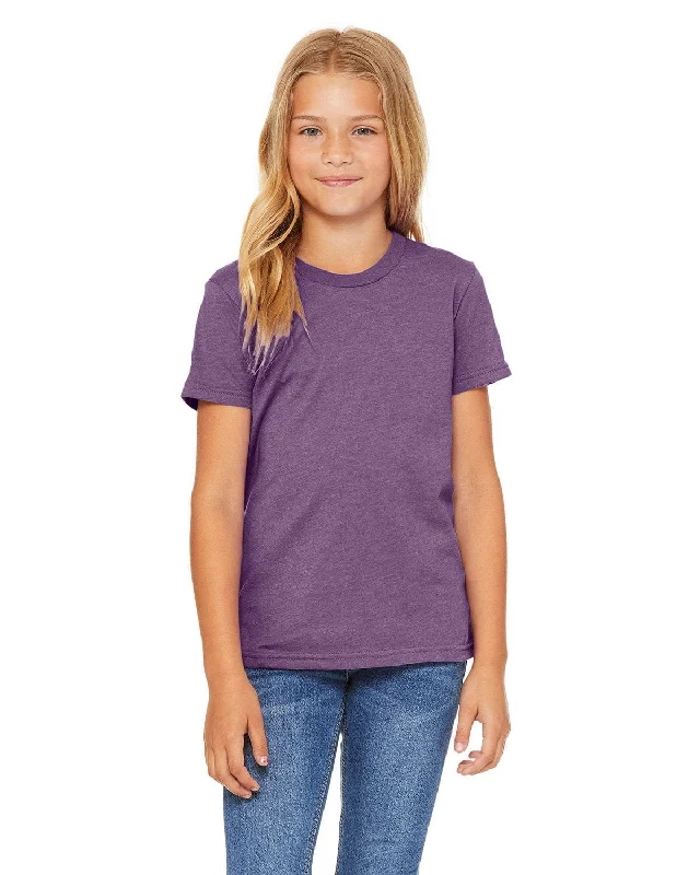 Limited Time Discount Bella+Canvas Youth CVC Jersey T-Shirt | Hthr Team Purple