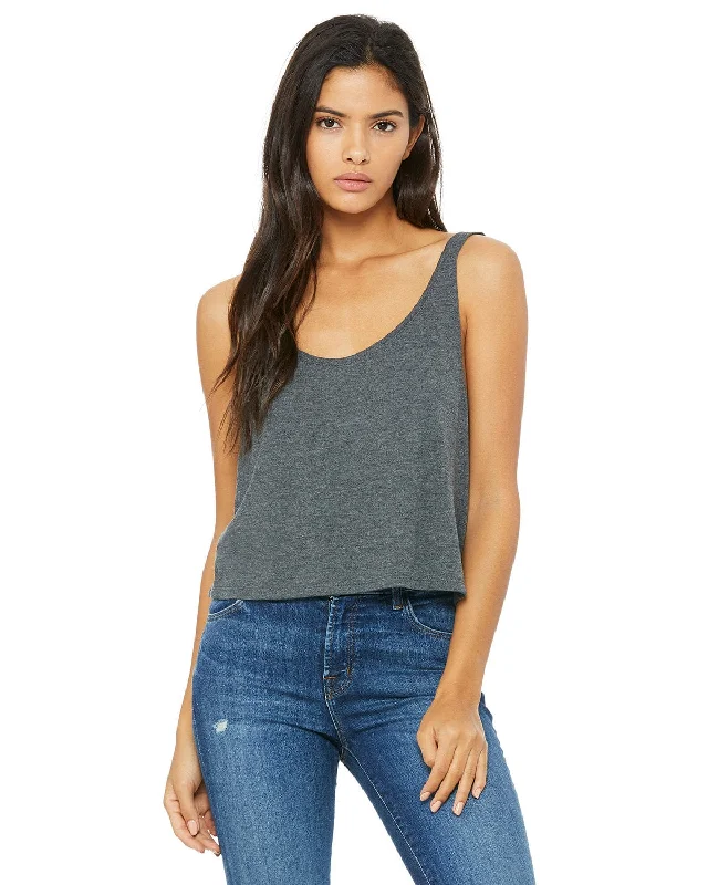 Price Drop Bella+Canvas Ladies Boxy Tank | Drk Grey Heather