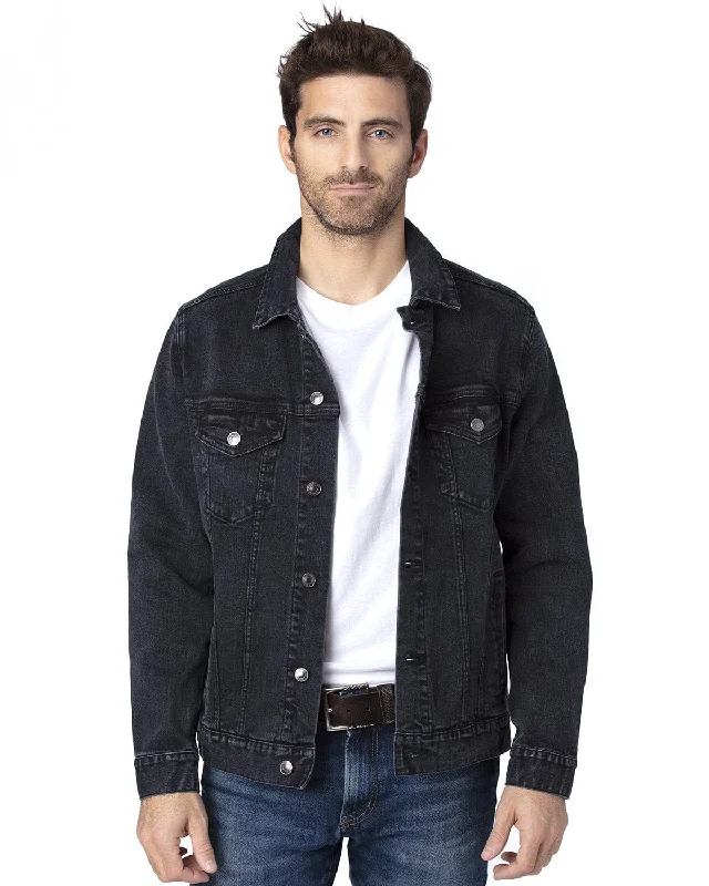 New Markdowns Threadfast Apparel Unisex Denim Jacket | Black Denim