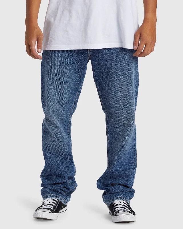 Year-End Sale Mens Modern Wave Aged Straight Fit Jeans