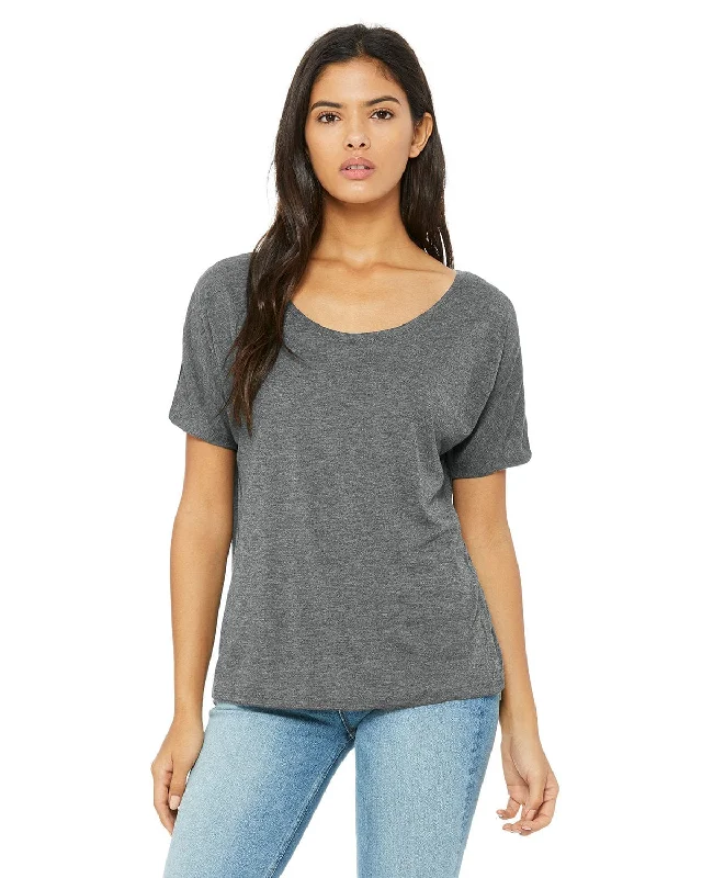 Super Bargain Bella+Canvas Ladies Slouchy T-Shirt | Grey Triblend