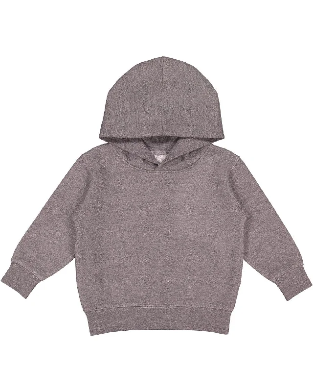 Huge Discounts Rabbit Skins Toddler Hooded Sweatshirt | Granite Heather