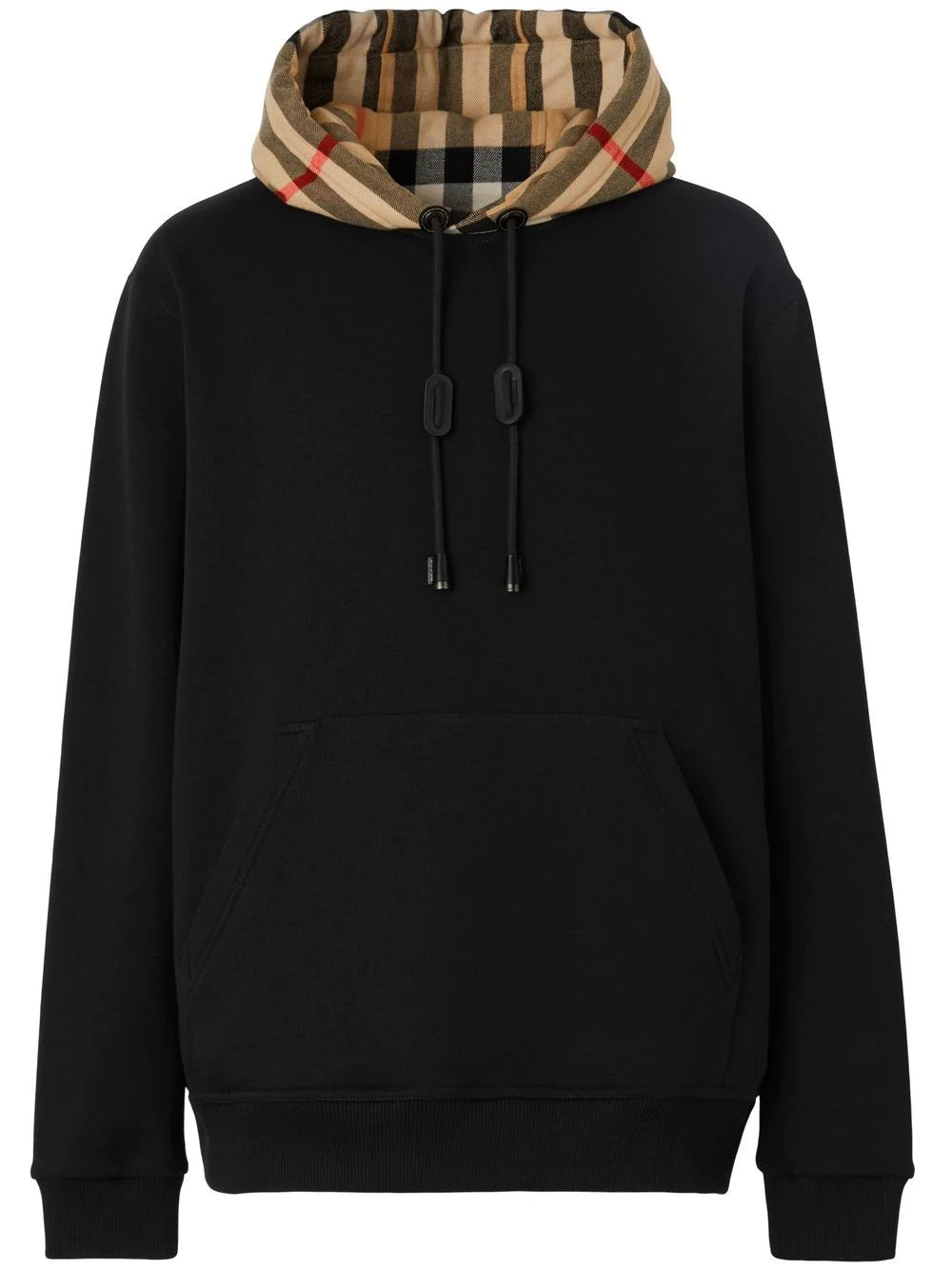 Clearance Event Check-Hood Cotton Hoodie
