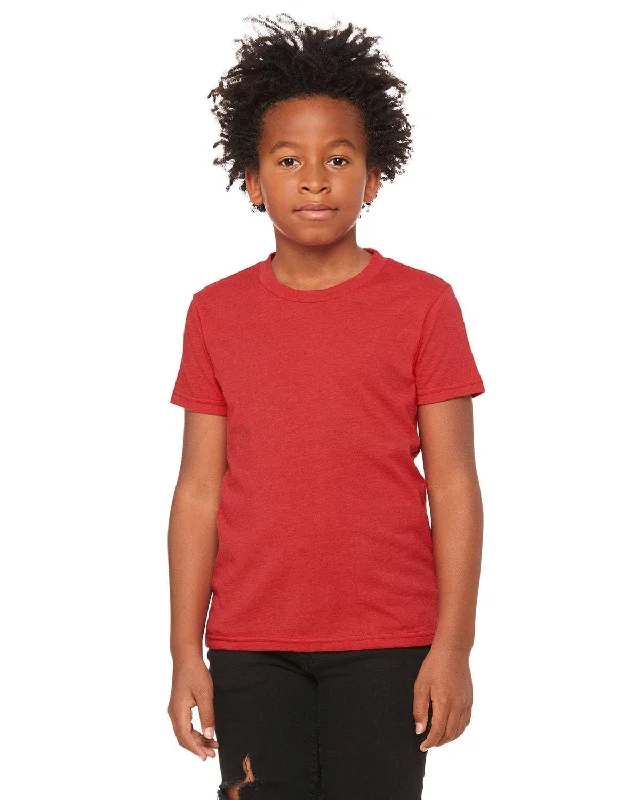 Deal Frenzy Bella+Canvas Youth CVC Jersey T-Shirt | Heather Red