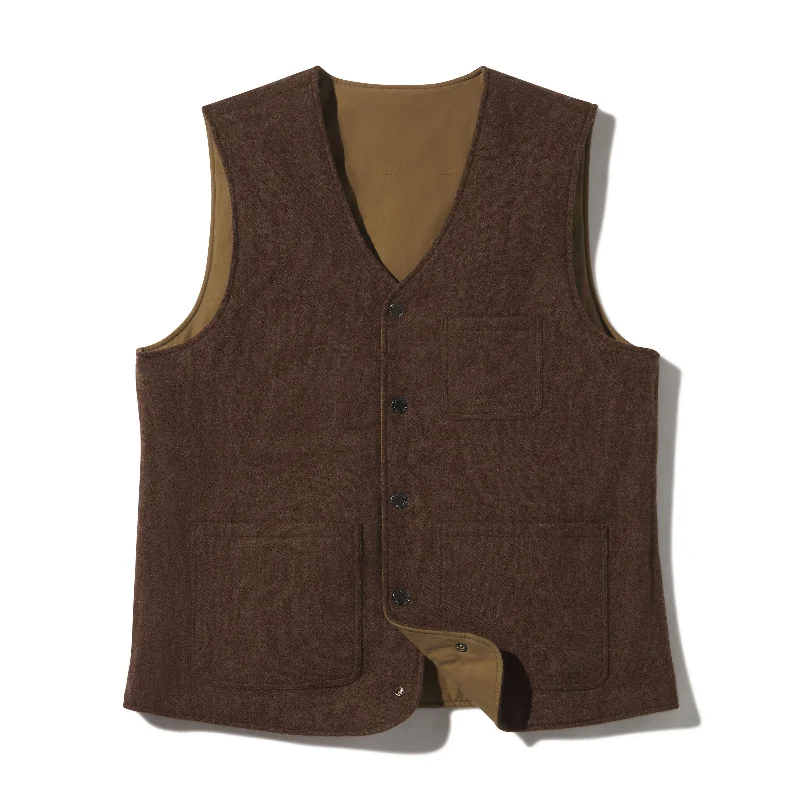 Don’t Miss Out Country Tweed Reversible Vest - Chestnut