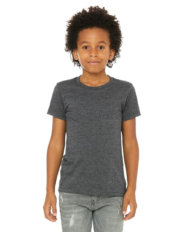 Bargain Bin Bella+Canvas Youth CVC Jersey T-Shirt | Dark Gry Heather