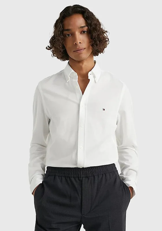 Buy Today Tommy Hilfiger 1985 Slim Fit Pique Shirt, Optic White