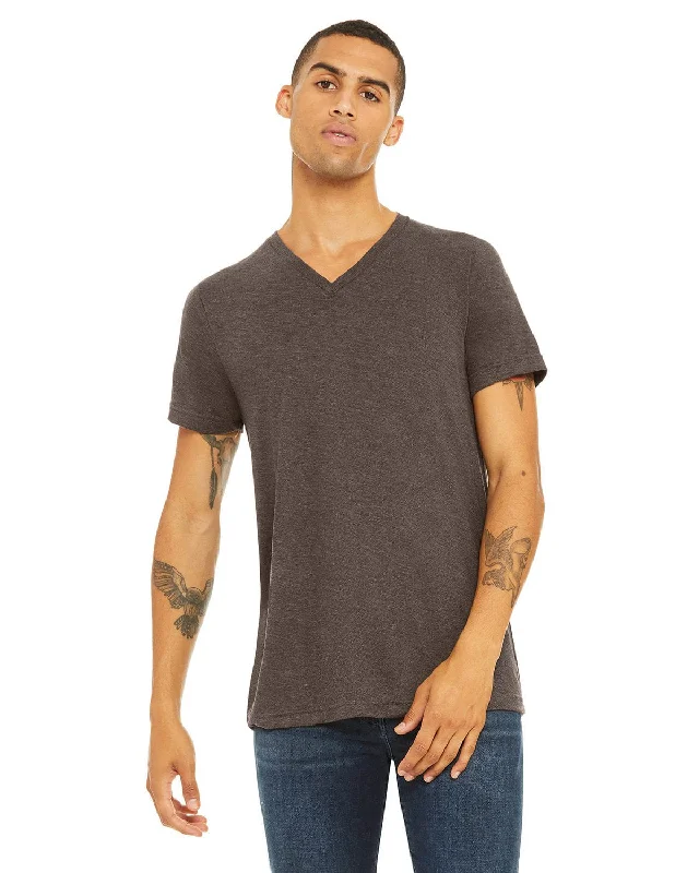 Weekend Savings Delight Bella+Canvas Unisex Triblend Short Sleeve V-Neck T-Shirt | Brown Triblend Weekend Savings Delight Bella+Canvas Unisex Triblend Short Sleeve V-Neck T-Shirt | Brown Triblend