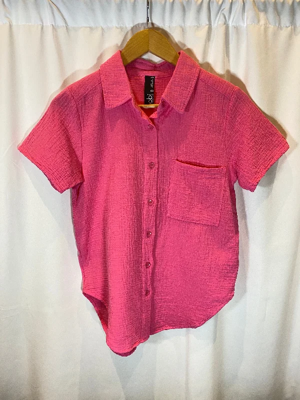 Midnight Madness SHORT SLEEVE BUTTON FRONT COLLAR SHIRT