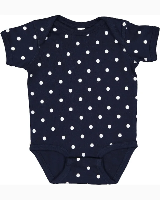 Loyalty Reward Rabbit Skins Lap Shoulder Creeper | Navy/ White Dot