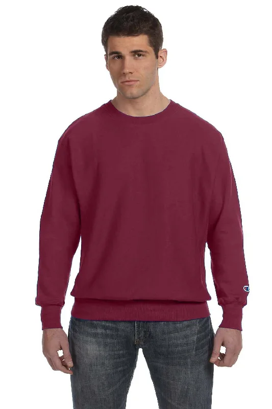 Low Prices Champion Mens Shrink Resistant Crewneck Sweatshirt - Cardinal Red
