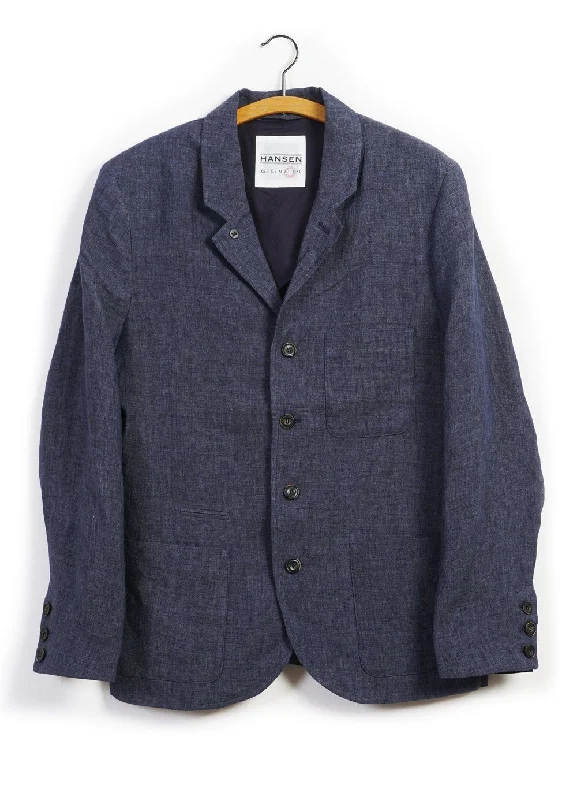 Deal Zone ANKER | Casual Four Button Blazer | Blue Delave