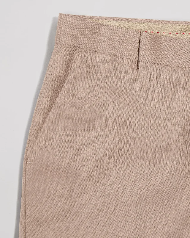 New Arrival Vanguard Blended Wool Dress Pants - Beige