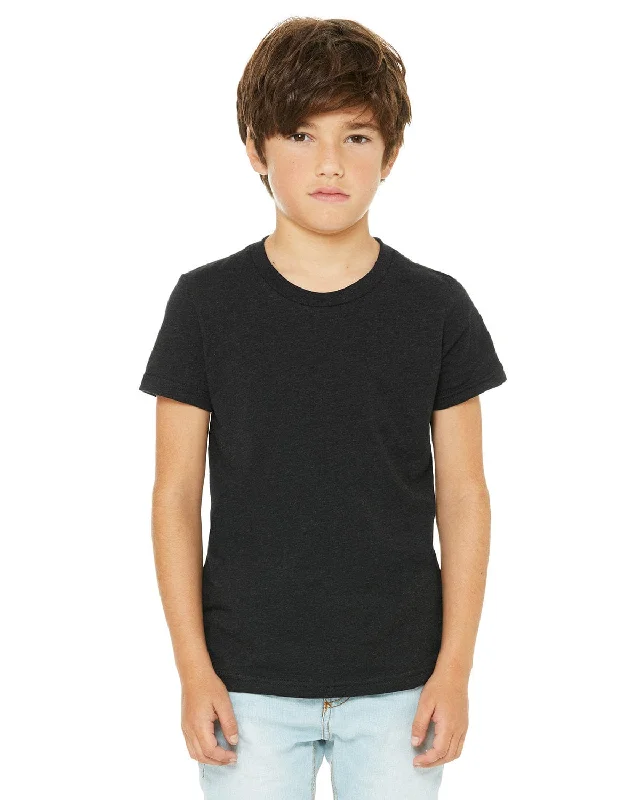 Inventory Reduction Bella+Canvas Youth CVC Jersey T-Shirt | Black Heather