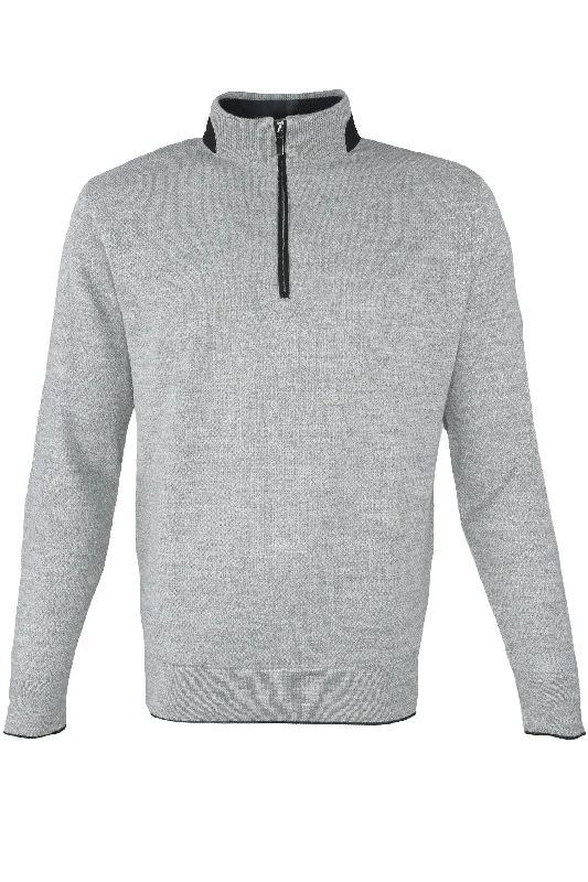 Referral Discount Inpore Quarter Zip Sweater - Gray
