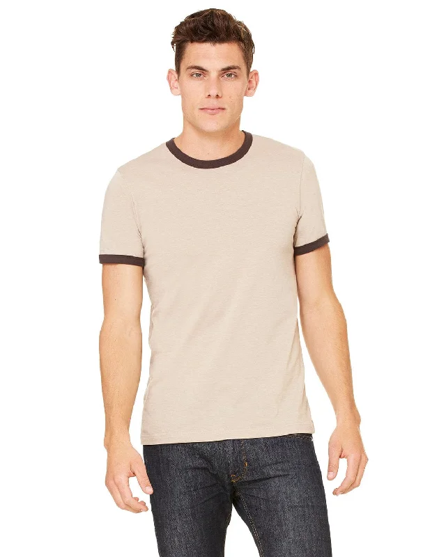 Weekend Offers That Impress Bella+Canvas Robertson Heather Ringer Tee | Hthr Tan/ Brown