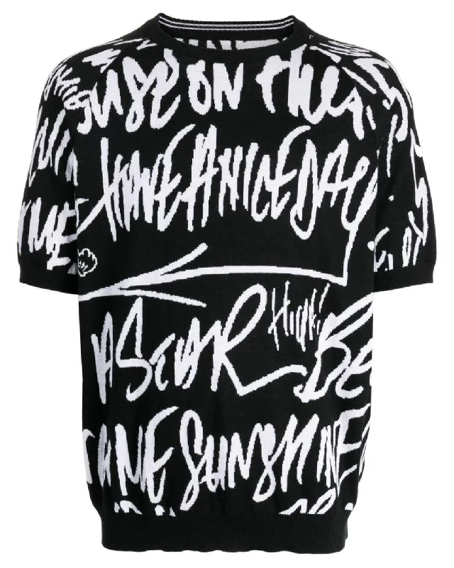 Sale Event Graffiti-Print Short-Sleeve Jumper