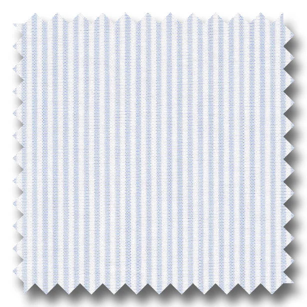 Steals and Deals Light Blue Stripe 2Ply Broadcloth - Custom Dress Shirt