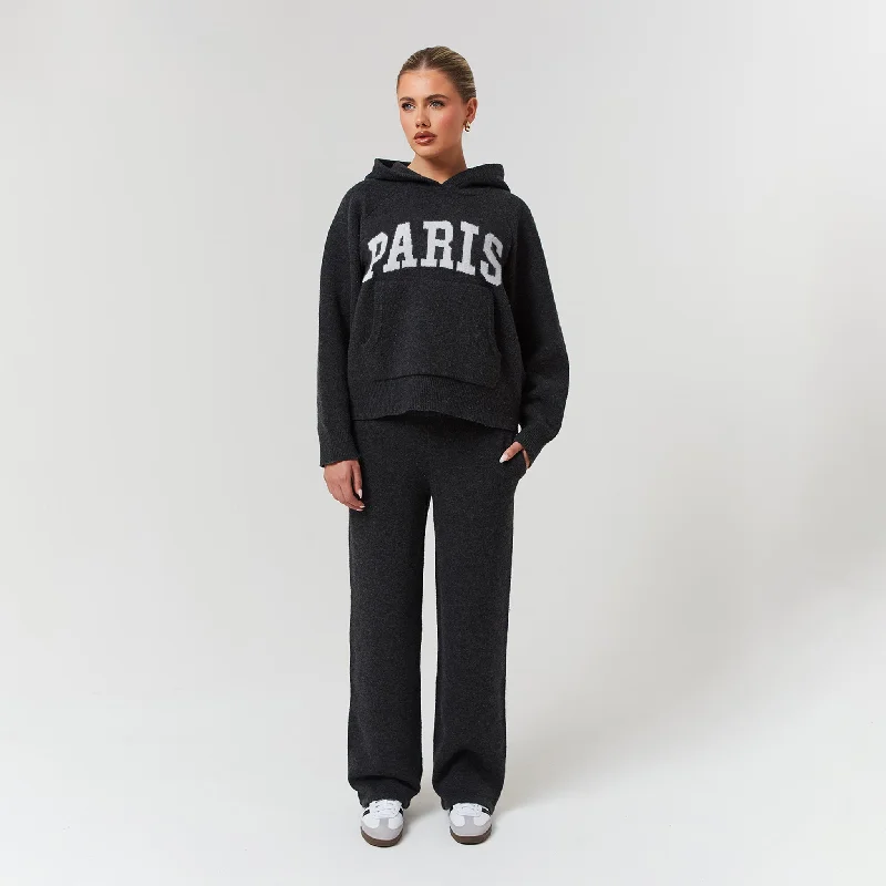Midnight Madness Paris Knit Tracksuit | Charcoal Marl