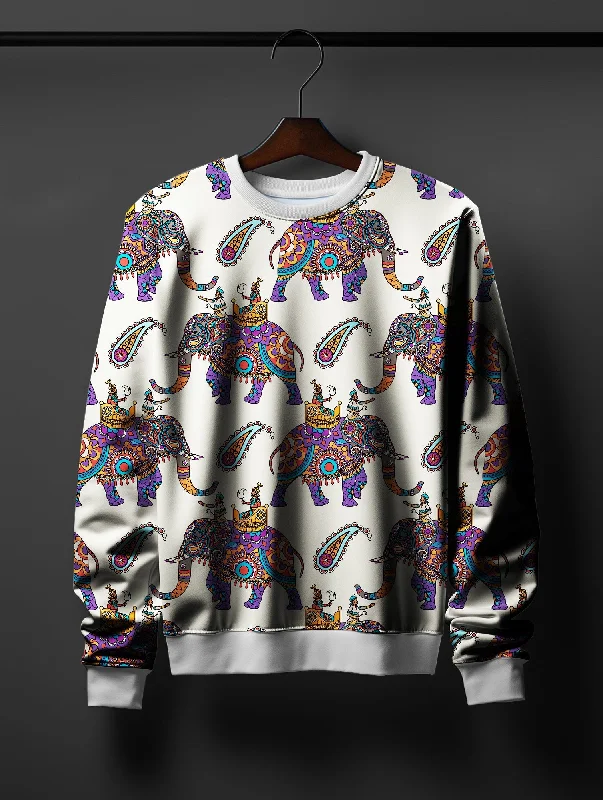 Price Cut Colorful Elephant Printed Sweatshirt