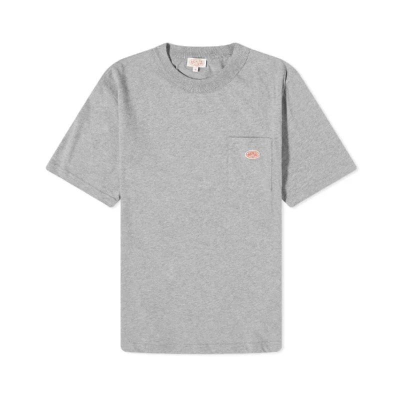 While Supplies Last Bio Gots T Shirt Heritage With pocket Misty Light Grey