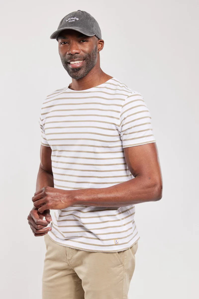 Take Advantage Sailor Shirt S/S "Hoedic" Blanc/Argile E23