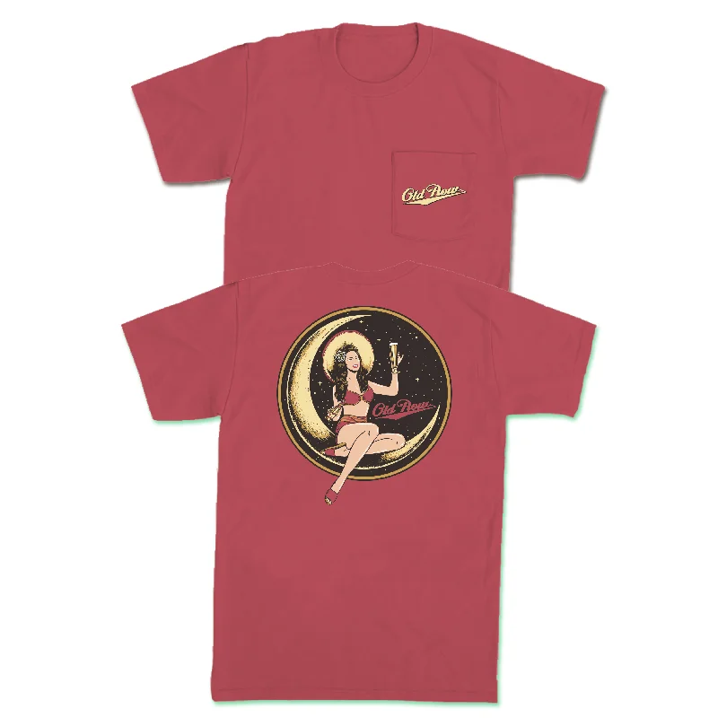 Weekend Flash Sale Beer Girl Moon Pocket Tee