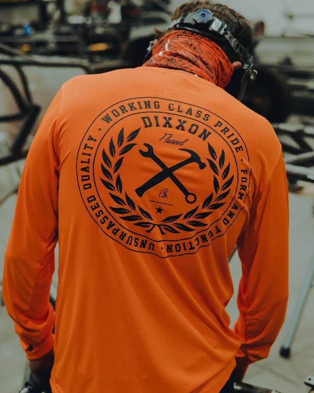 Weekend Bargains to Snag Black Crested UV Long Sleeve T-Shirt - Safety Orange