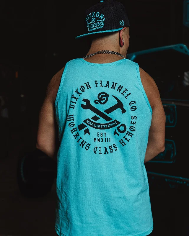 Final Markdown Black Working Class Badge Tank - Tiffany