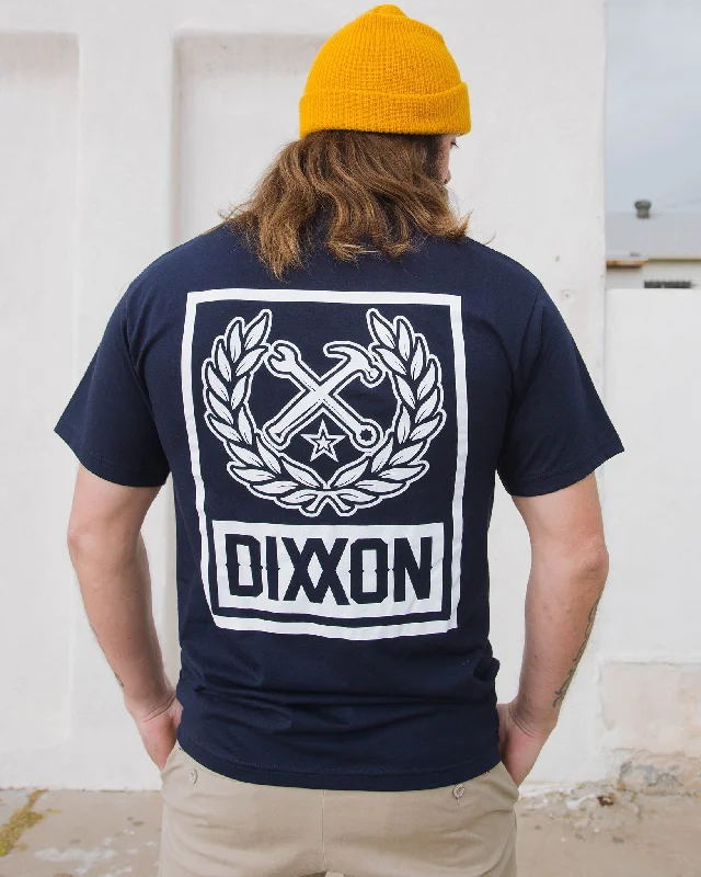 Online Specials Box Crest T-Shirt - Navy & White