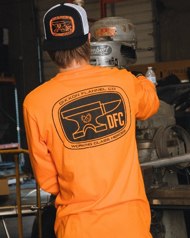 Low Cost Checkpoint Hi Vis Long Sleeve T-Shirt - Orange