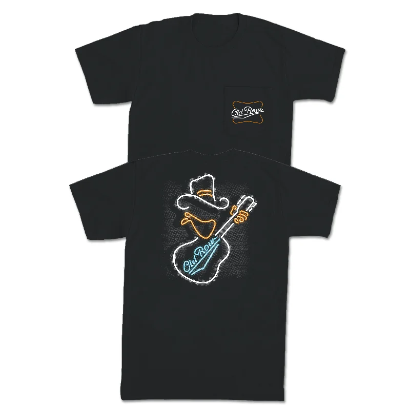 Stock Clearance Country Cowboy Neon Pocket Tee