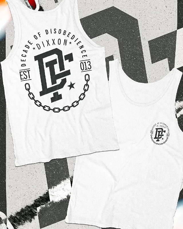 New Markdowns Black Disobedience Tank - White