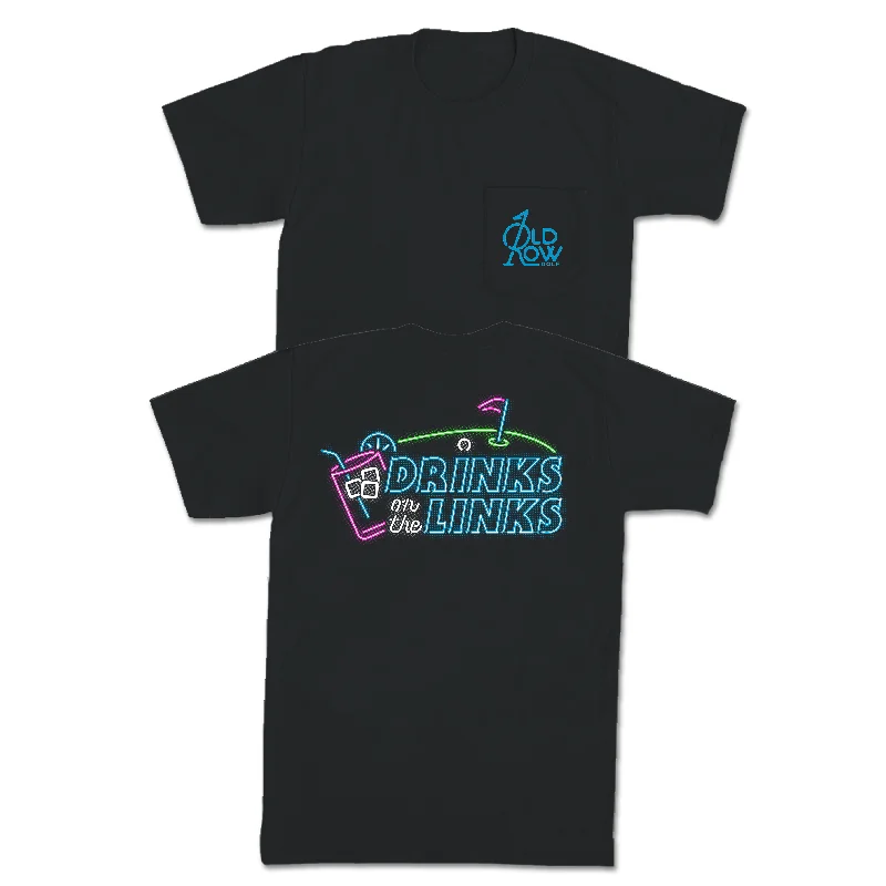 Weekend Special Drinks on the Links Neon Pocket Tee
