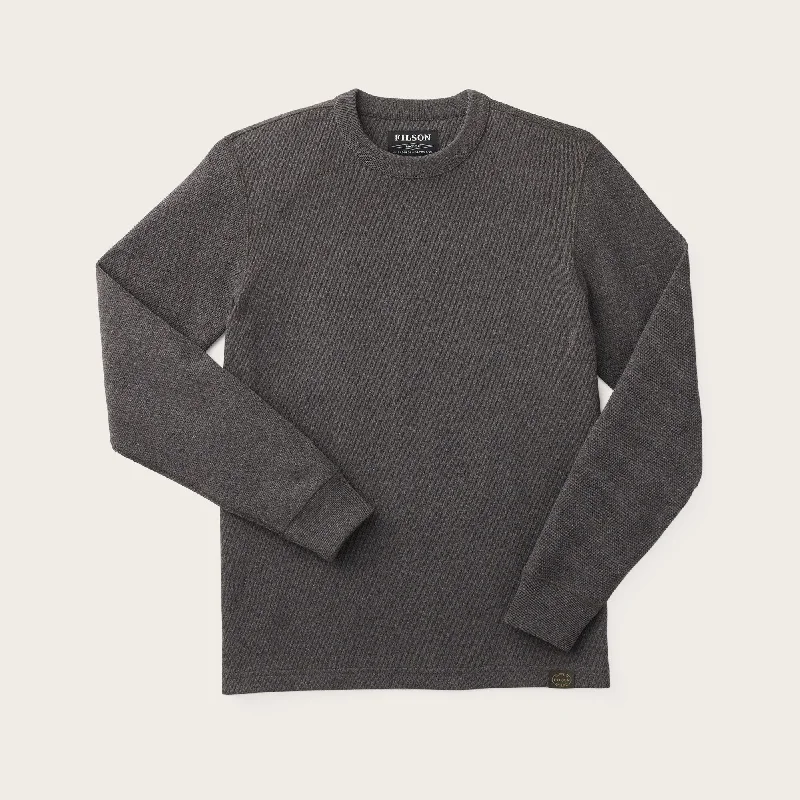Half Price WAFFLE KNIT THERMAL CREW