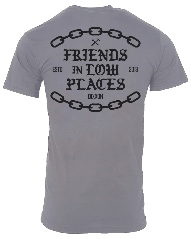 Closeout Low Places Chains T-Shirt - Charcoal