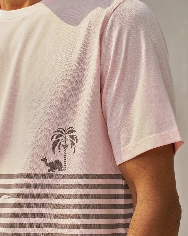 Weekend Offers That Tempt Moroccan Palm T-shirt - Light Pink